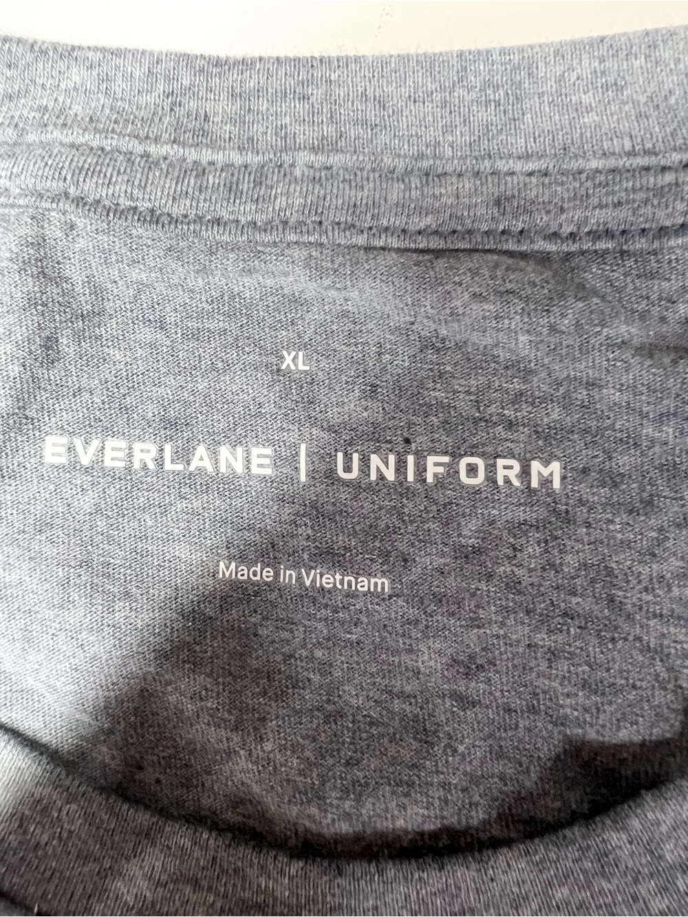Everlane The Essential Organic Crew Uniform Heathered Grey XL NWOT - Picture 11 of 13